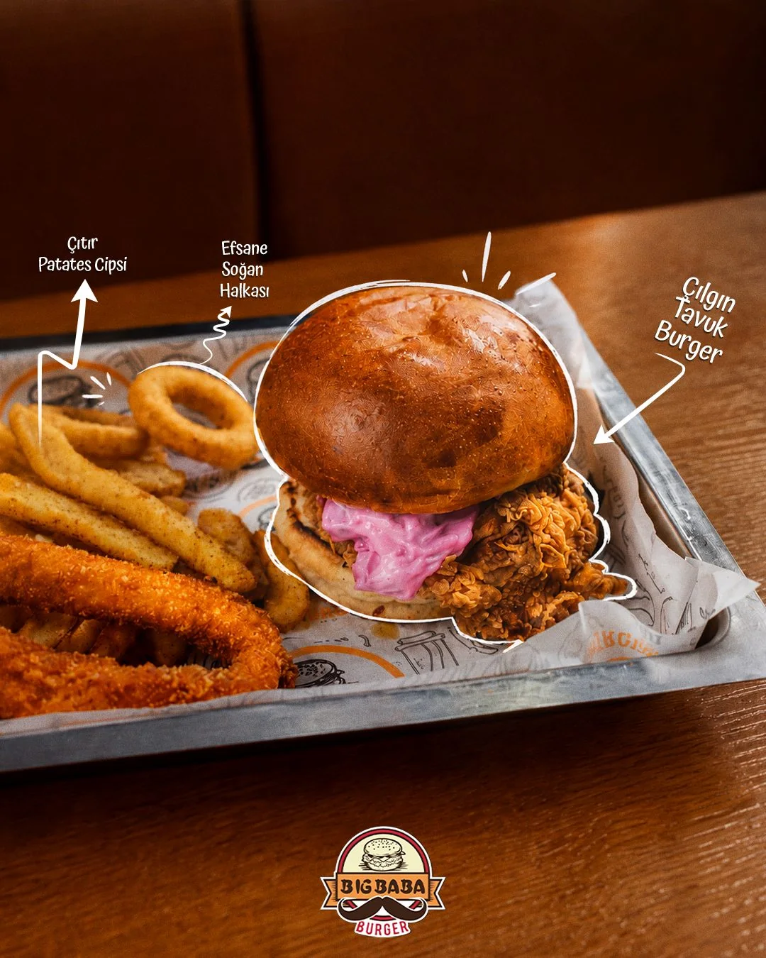 Big Baba — Burger sunumu